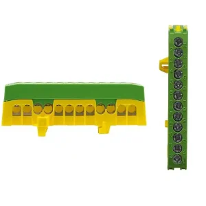 Verteilerklemmen PE-Klemme 12pol bis 16qmm Grün-Gelb Markenprodukt