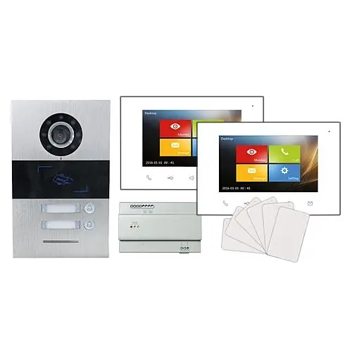 Letzte Chance Villa AS Kamera Türsprechanlage 2-Draht für 2-Familienhaus mit 2x 7zoll Touch Monitor