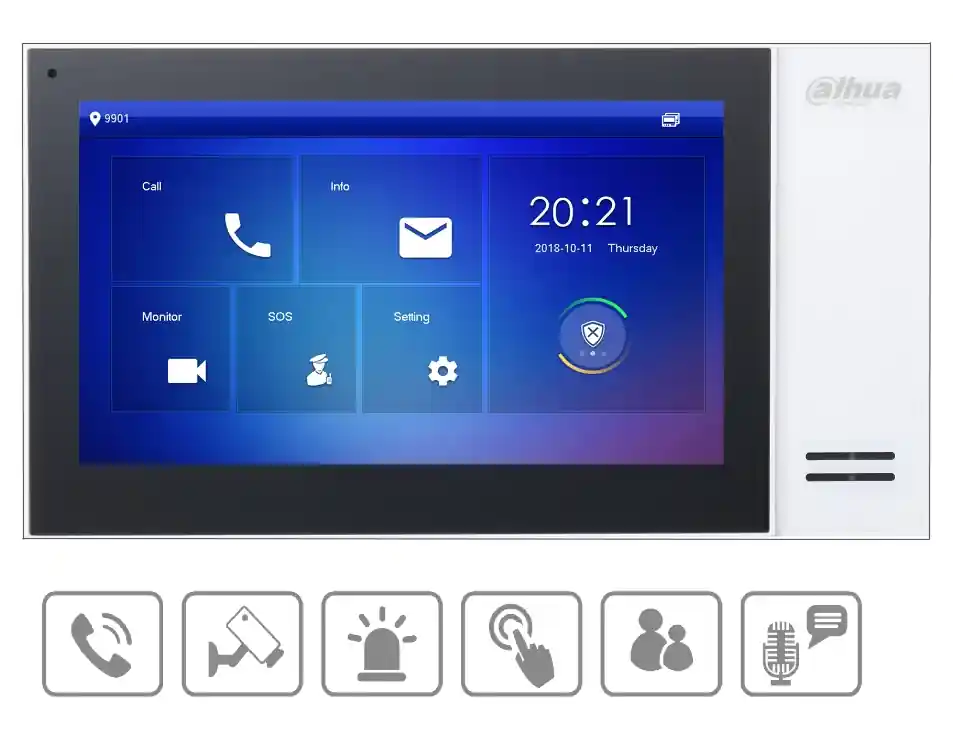 Zubehör weitere 7zoll Monitor Dahua VTH Weiss IP-LAN PoE versorgbar Exklusiv