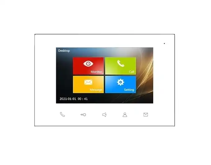 Zusatzmonitor weitere 7zoll Touch Monitor in Weiss zum Villa Kamera Türsprechanlage Schneller Versand