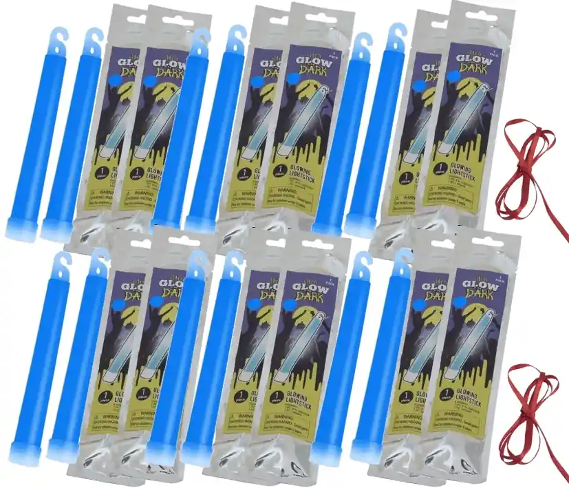 Knicklicht BLAU mit Halsband --- 12-Stück Packung ---- Gratis Versand