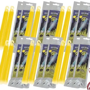 Knicklicht GELB mit Halsband --- 12-Stück Packung --- Neu Im Sortiment