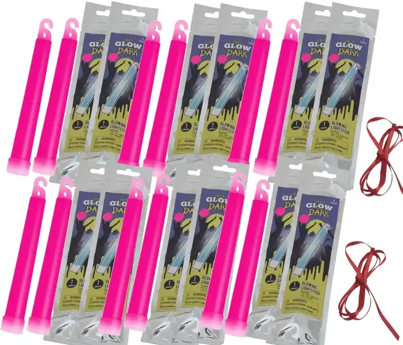 Wochenendangebot Knicklicht PINK mit Halsband --- 12-Stück Packung -----