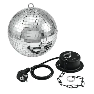 Top-Angebot Spiegelkugel DM 200mm Echtglas mit Kette und Motor