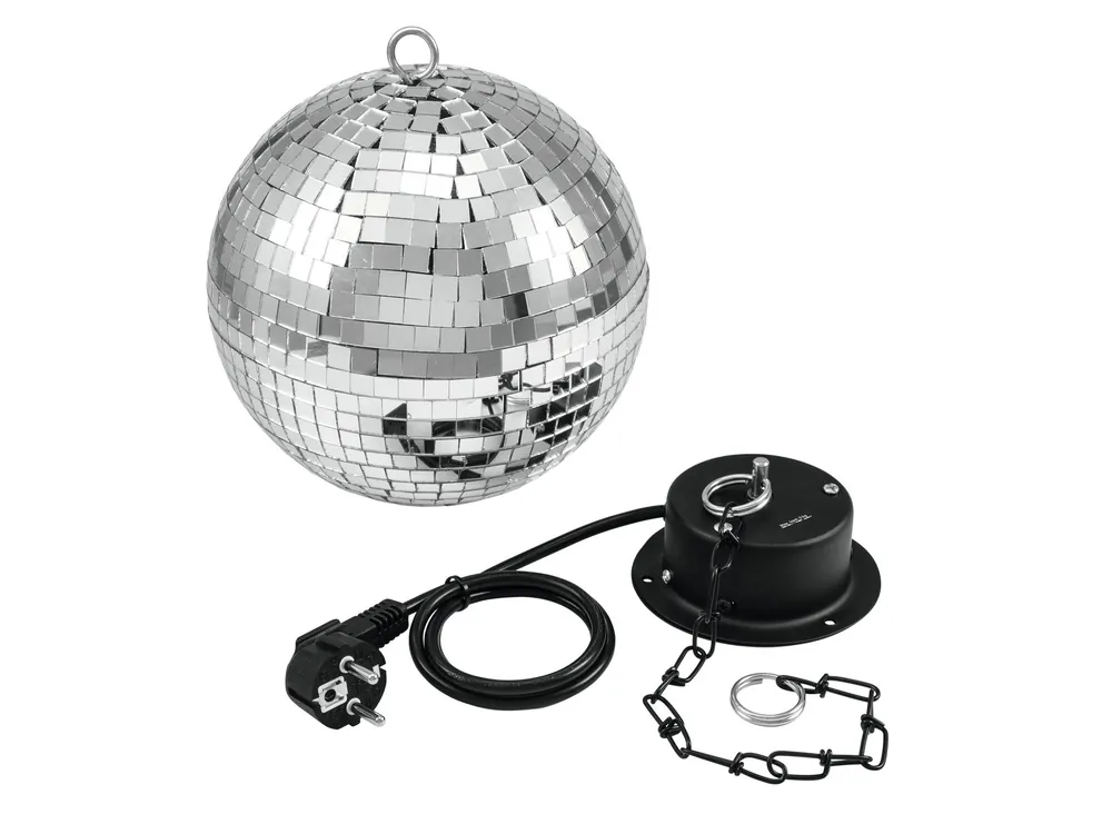 Top-Angebot Spiegelkugel DM 200mm Echtglas mit Kette und Motor
