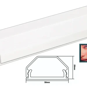 110cm TV Fernseher Metall ALU Kabelkanal Weiss 50x26mm Rabatt