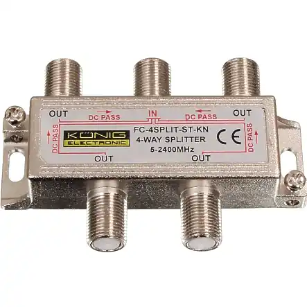 Antennen Verteiler 4-fach Verteiler SAT TV DAB DVB-T über F-Stecker Top-Angebot