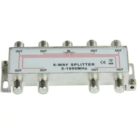 Antennen Verteiler 8-fach Verteiler SAT TV DAB DVB-T über F-Stecker Begrenztes Angebot