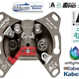 Top-Qualität Antennendose Durchgangsdose Kabelfernseh Dose CATV Rückkanal DATA für Unitymedia KabelBW