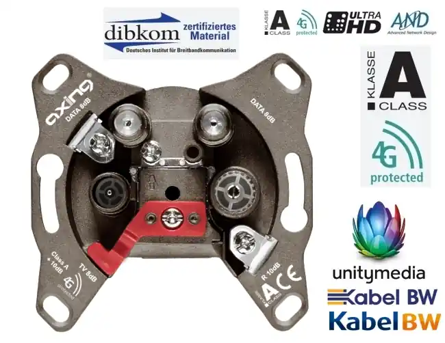 Antennendose Einzeldose Kabelfernseh Dose CATV Rückkanal DATA für Unitymedia KabelBW Jetzt Zugreifen