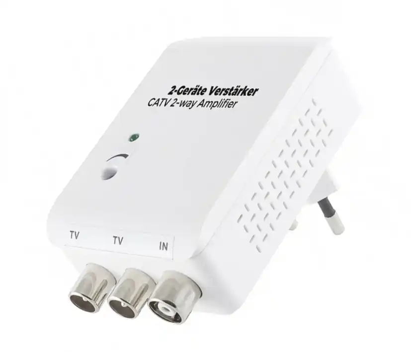 Antennenverstärker 20dB 2-fach CATV Verstärker für Kabelfernsehen Markenprodukt