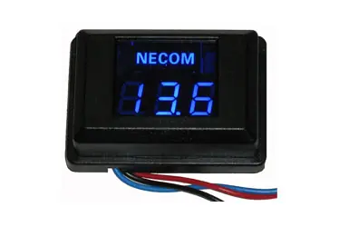 Wochenendangebot 12V Voltmeter Blau Aufbau Unterbau LED