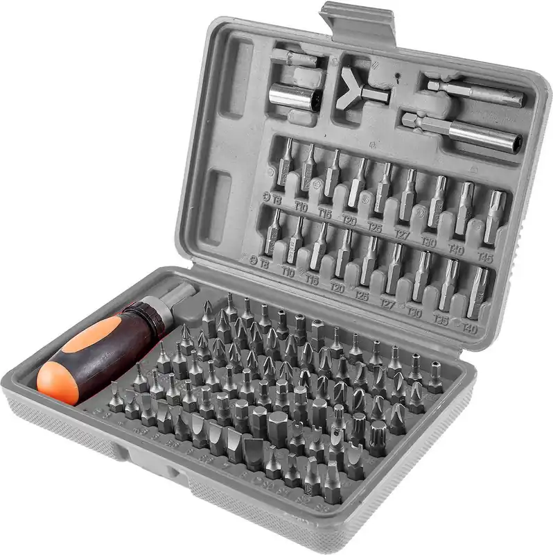 Bits Set 100-teilg Torx Stern TRI-wing HEX Metric Square Magnet Kreuzschlitz BIT Sonderaktion