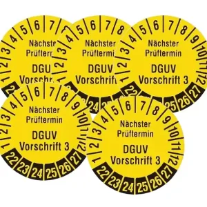Ab Werk DGUV3 Aufkleber DGUV-3 Plakette Mehrjahresprüfplakette - 1000 Plaketten -