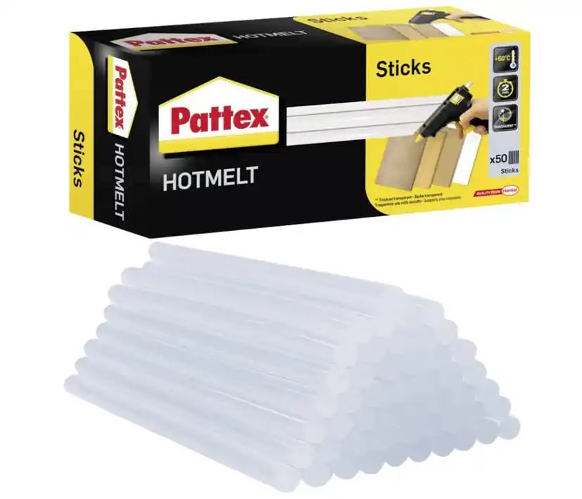 Preiswert Heisskleber 11mm Sticks 50er Pack für alle Heißklebepistolen geeignet Pattex PTK1 A0-61 HOTMELT