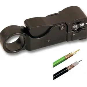 Hochwertig Koaxmesser Abisolier Werkzeug Messer für RG58 RG59 RG62 Koaxkabel und auch TV + SAT Koax