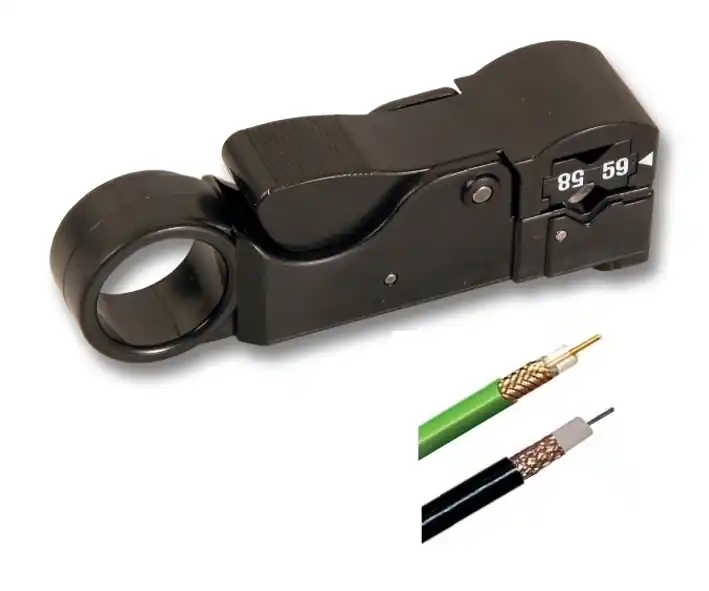 Hochwertig Koaxmesser Abisolier Werkzeug Messer für RG58 RG59 RG62 Koaxkabel und auch TV + SAT Koax