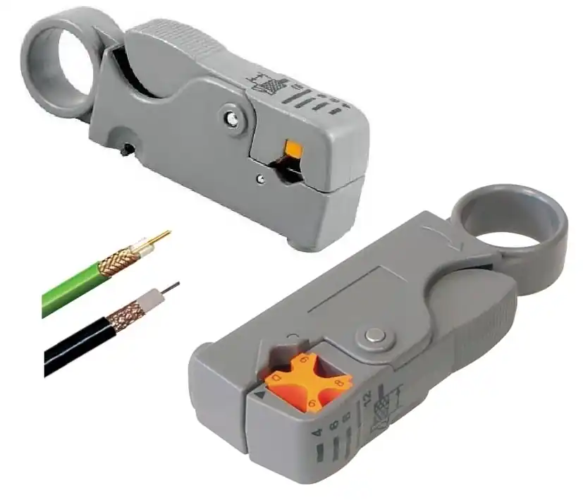 Koaxmesser Abisolier Werkzeug Messer für RG58 RG59 RG62 Koaxkabel und auch TV + SAT Koax Super-Preis