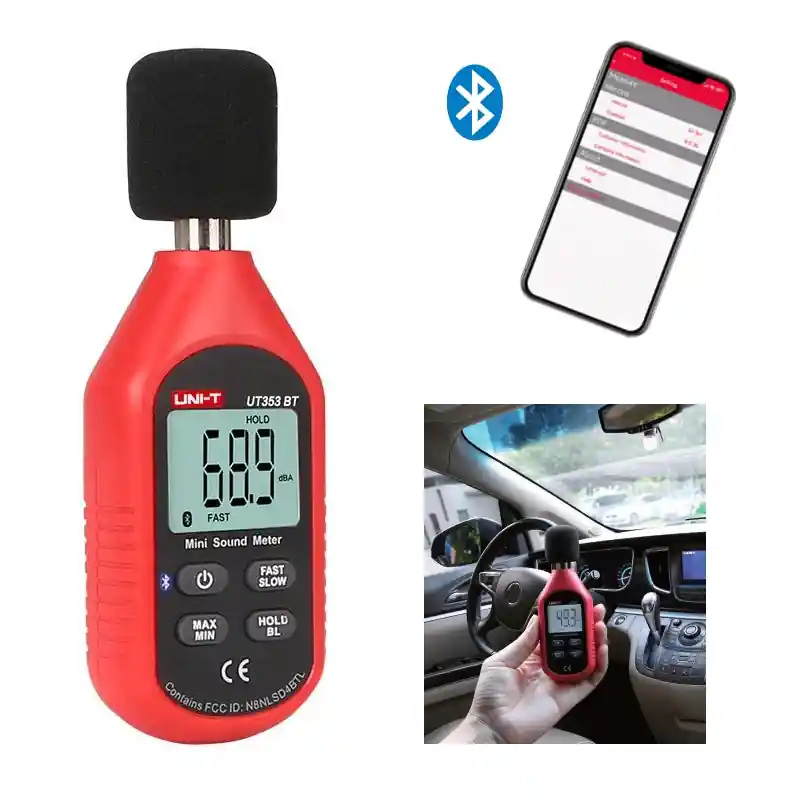 Versand Am Gleichen Tag Messgerät Schallpegel 30-130dB LCD Poket Schallpegelmessung mit APP und Bluetooth