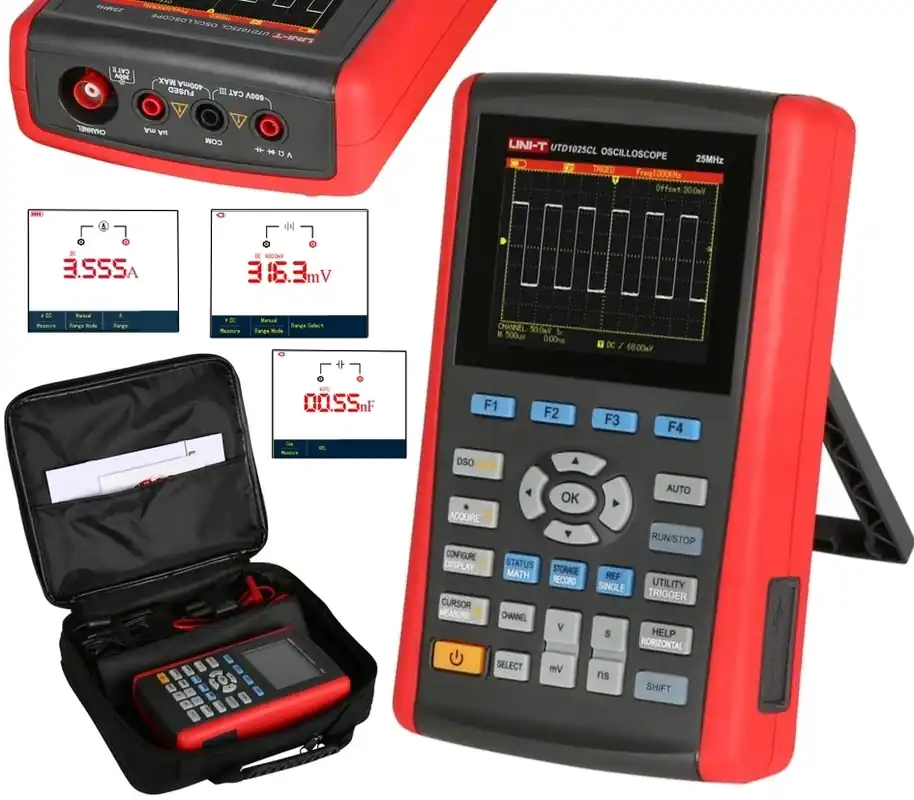 Angebot Oszi tragbares Oszilloskop mit Multimeter Tasche Lithium-Akku und USB Schnitstelle