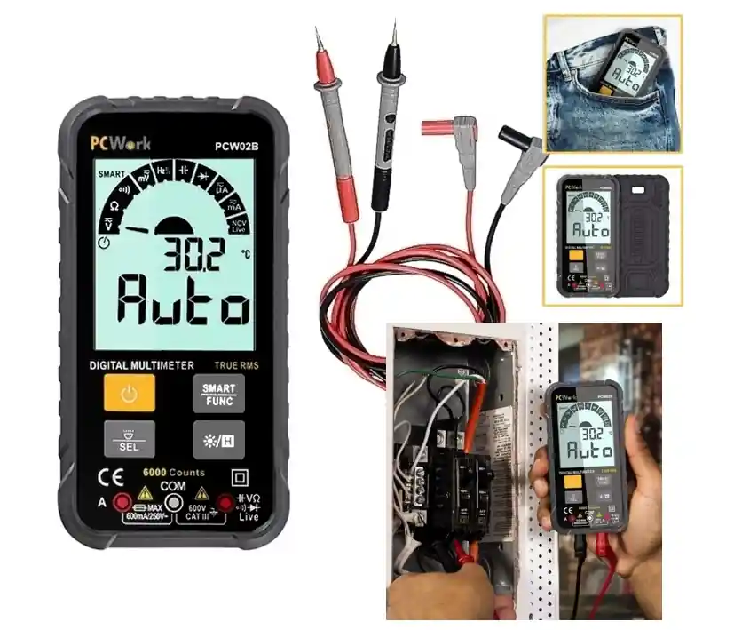 Pocket Messgerät Universalmessgerät PCW True RMS Digitales Multimeter Abverkauf