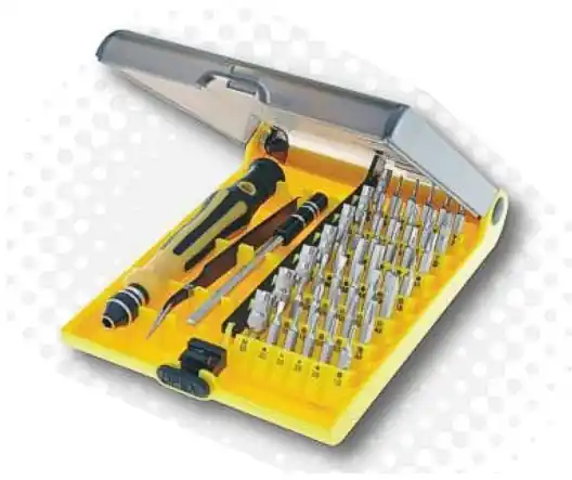 Schraubendreher Set 45-tlg Torx Kreuz Dreieck Stern Nuss Sechskant Werkzeug mit Pinzette Saisonangebot
