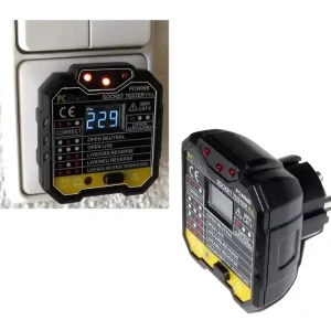 Top-Angebot Steckdosentester FI-Tester mit LCD Spannungsanzeige und 30mA Testtaste