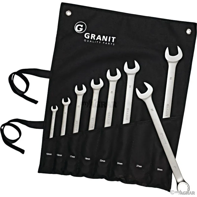 Sonderaktion GRANIT BLACK EDITION Ringmaulschlüssel-Satz XL 8-teilig