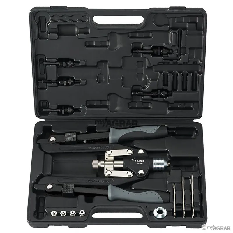 Angebot GRANIT BLACK EDITION Profi-Nietzangen-Satz 16-teilig