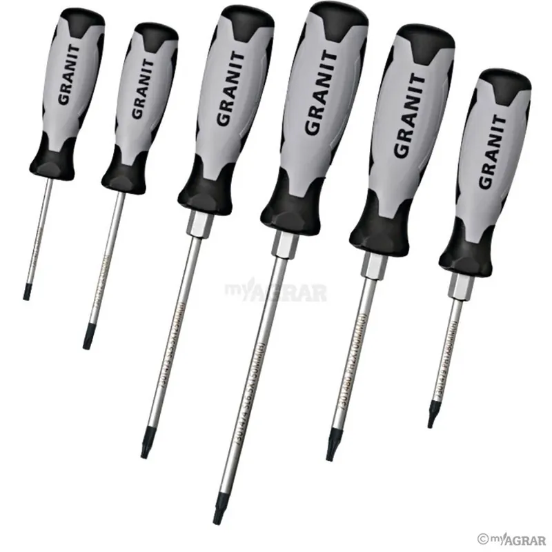 Neu GRANIT BLACK EDITION Schraubendreher-Satz TX, 6-teilig