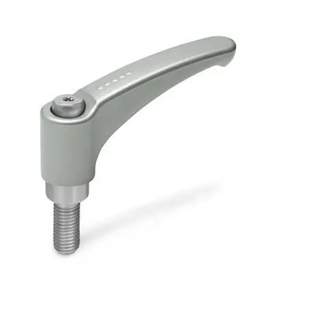 VERSTELLB.KLEMMHEBEL, EDELSTAHL, SILBER von Otto Ganter Herstellernummer: 602.1-63-M8-25-SR Sichere Zahlung