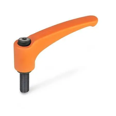 Aktuell VERST.KLEMMHEBEL M.SCHRAUBE, ORANGE von Otto Ganter Herstellernummer: 602-95-M10-80-OS