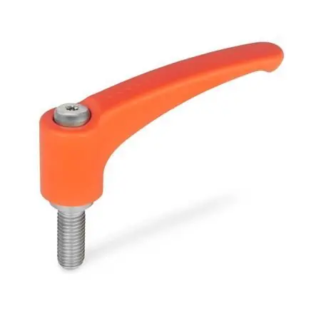 ELESA-KLEMMHEBEL, EDELSTAHL, ORANGE von Otto Ganter Herstellernummer: 604.1-95-M10-80-OR Garantierte Lieferung