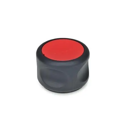 Großhandel SOFTLINE-DREHKNOPF, EDELSTAHLBUCHSE, DECKEL ROT von Otto Ganter Herstellernummer: 624.5-63-B10-DRT