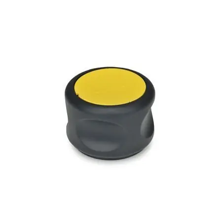 Neuheit SOFTLINE-DREHKNOPF, EDELSTAHLBUCHSE, DECKEL GELB von Otto Ganter Herstellernummer: 624.5-50-B6-DGB
