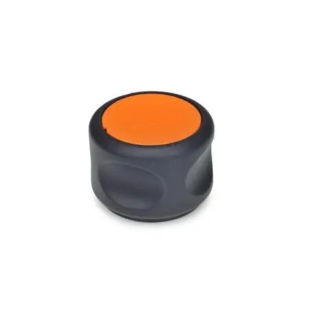 Kostenloser Versand SOFTLINE-DREHKNOPF, EDELSTAHLBUCHSE, DECKEL ORANGE von Otto Ganter Herstellernummer: 624.5-50-K6-DOR