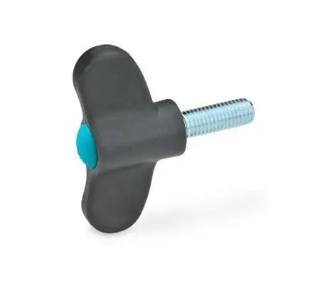 ELESA-FLÜGELSCHRAUBE, ABDECKKAPPE BLAU von Otto Ganter Herstellernummer: 633-70-M10-30-DBL Mega-Angebot