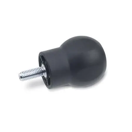 Zertifiziert SOFTLINE-KUGELGRIFFSCHRAUBE, SCHWARZGRAU von Otto Ganter Herstellernummer: 675-43-M10-20