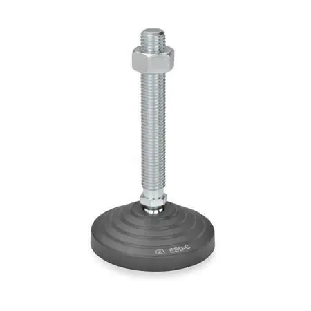 Zertifiziert ESD-GELENKFUSS MIT MUTTER, OHNE GUMMIAUFLAGE von Otto Ganter Herstellernummer: 344.2-100-M12-98-B