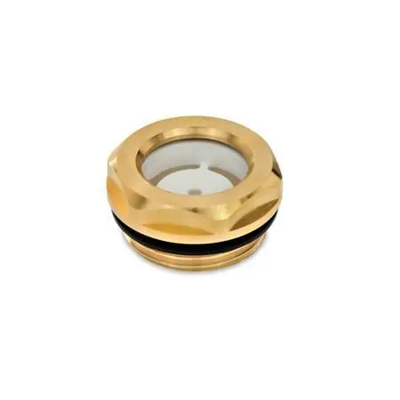 Preiswert ÖLSCHAUGLAS AUS MESSING, MIT NATURGLAS von Otto Ganter Herstellernummer: 743.2-18-M27X1,5-A
