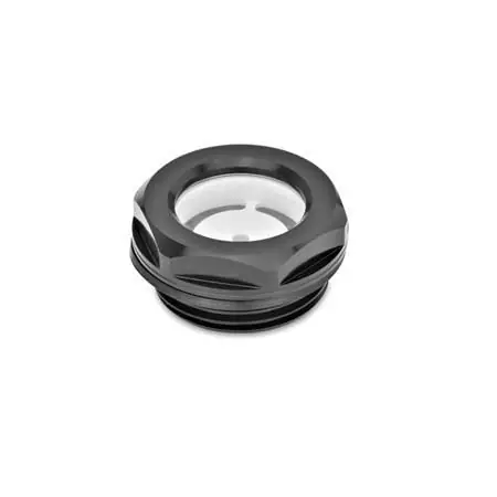 ÖLSCHAUGLAS AUS ALUMINIUM, MIT NATURGLAS, SCHWARZ von Otto Ganter Herstellernummer: 743-18-M27X1,5-AS Preisreduziert
