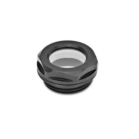 Echt ÖLSCHAUGLAS AUS ALUMINIUM, MIT NATURGLAS, SCHWARZ von Otto Ganter Herstellernummer: 743-24-M33X1,5-BS
