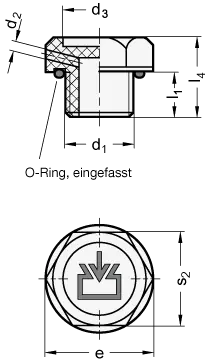 Top-Qualität ELESA-VERSCHLUSSSCHRAUBE MIT DIN-SYMBOL von Otto Ganter Herstellernummer: 747.2-G11/2-A-2