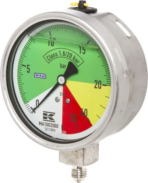 Manometer 100 1/4"unt. AHL-fest (MA1002060) Weltweiter Versand