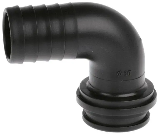 Hochwertig Schlauchanschluss 90° 25 mm für 1 1/4" Flügelmutter (8012301)