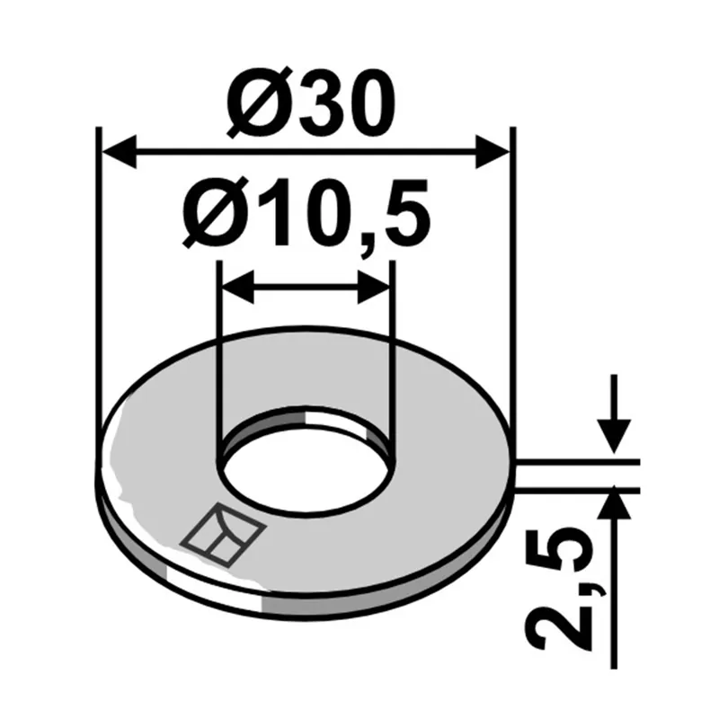 Beilagscheibe M10 ø10,5xø30x2,5mm Sonderangebot