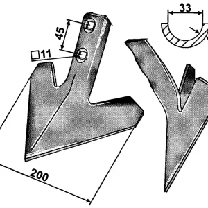 Gänsefußschar 200x6 mm Ab Werk