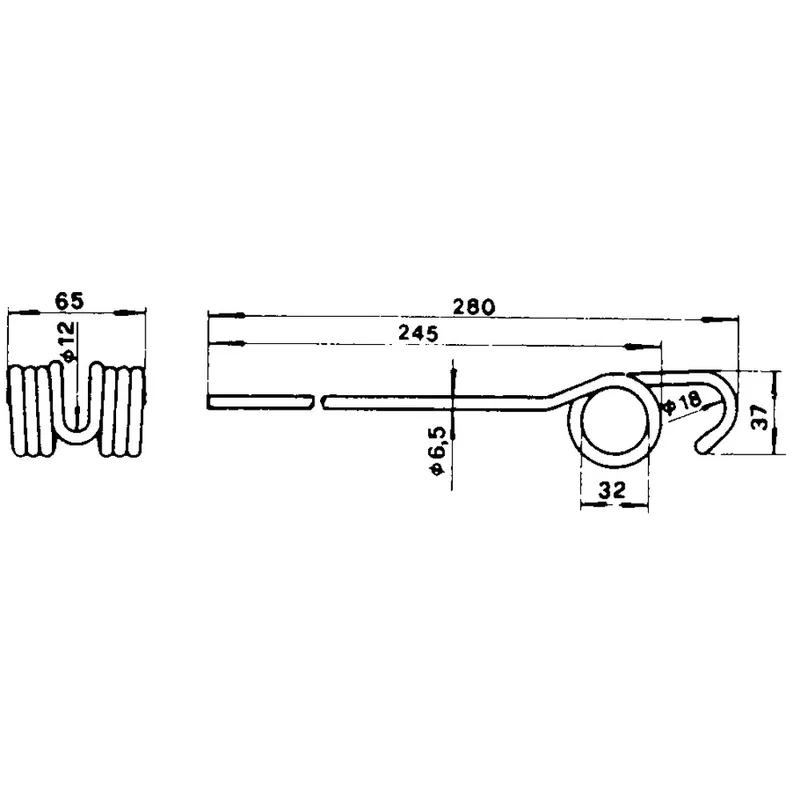 Heute Kaufen Bandrechenzinke anstelle Reform MKW10.1.122, L=280mm
