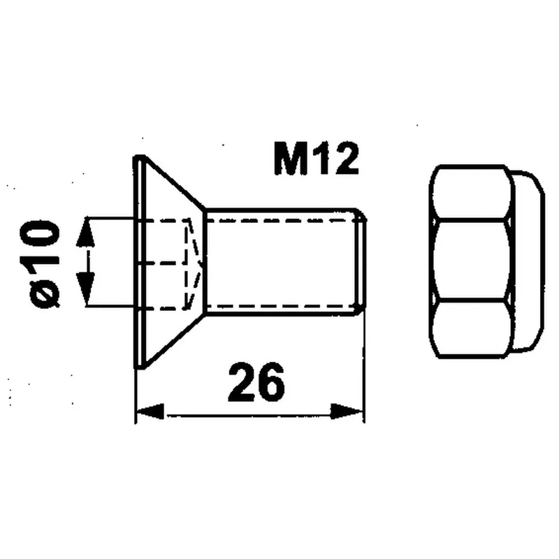 Premium Senkkopfschraube M12x25