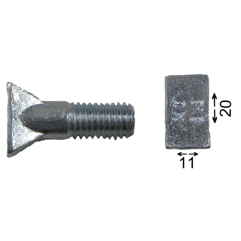 ESM Fingerschraube M10x40 mit Vierkantkopf 20x11mm, ohne Mutter Bestseller